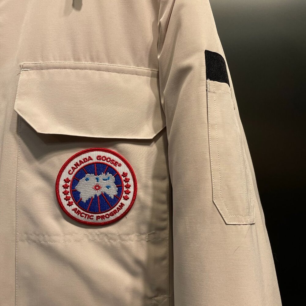 Canada Goose Beige Fur Trim Hooded Parka Jacket for Men, Full Zip, Size S - Picture 4 of 15